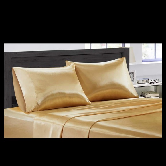 Bedding Gold Silk Sheets Queen Poshmark